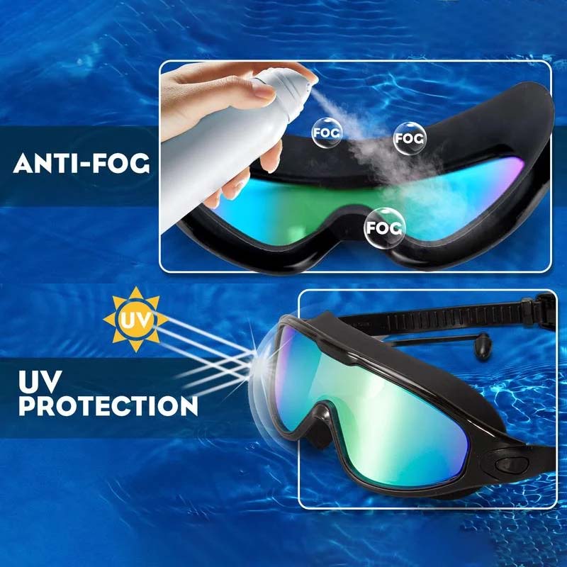 Wide Vision Anti-Fog Swimming Goggles
