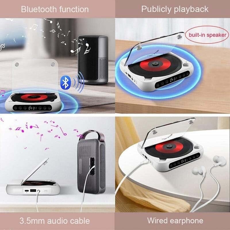 Portable CD Player with Bluetooth Connectivity