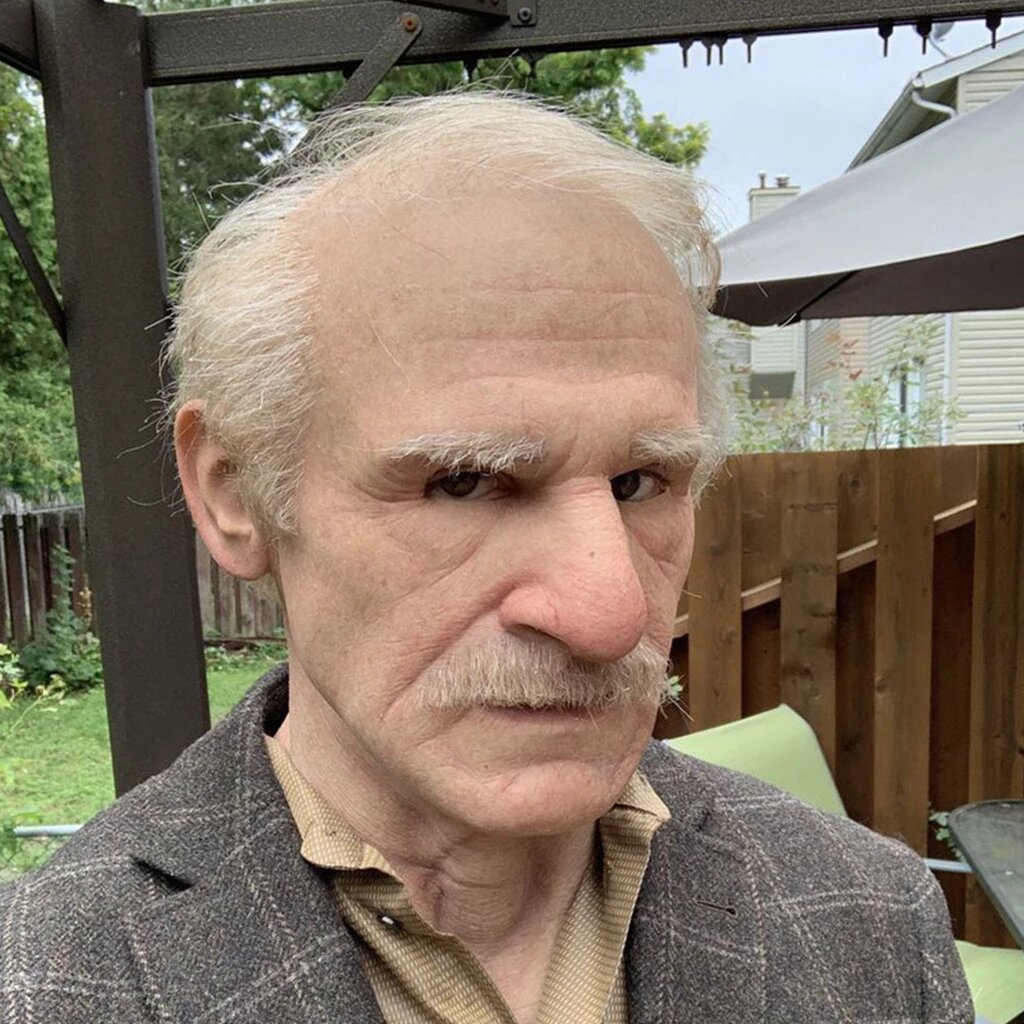 Realistic Latex Old Man Mask for Halloween and Cosplay