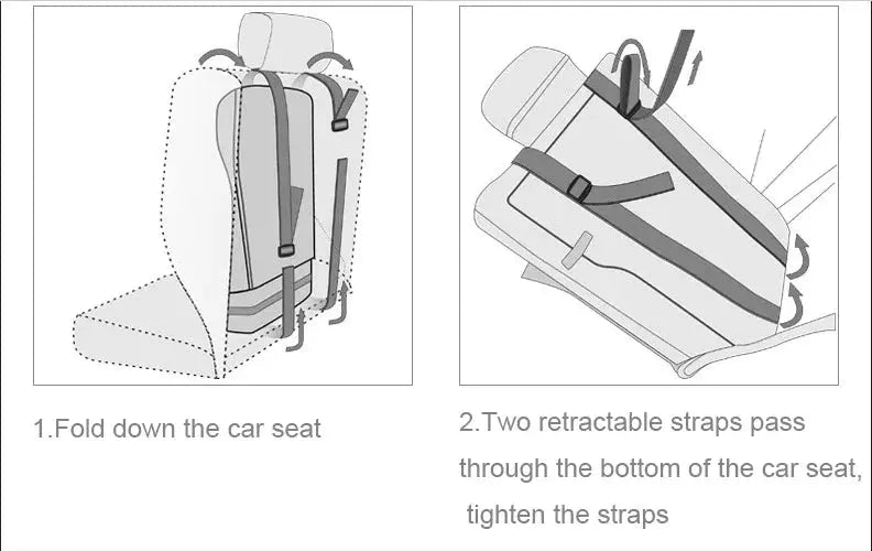 Portable Travel Car Seat for Kids | Foldable Booster with 5-Point Harness