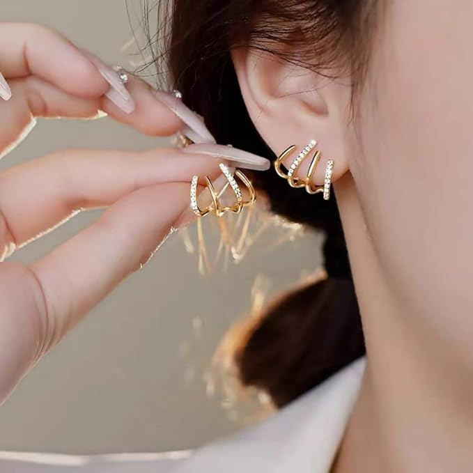Women's Twist Design Earrings | Lightweight Statement Jewelry | Hypoallergenic Finish