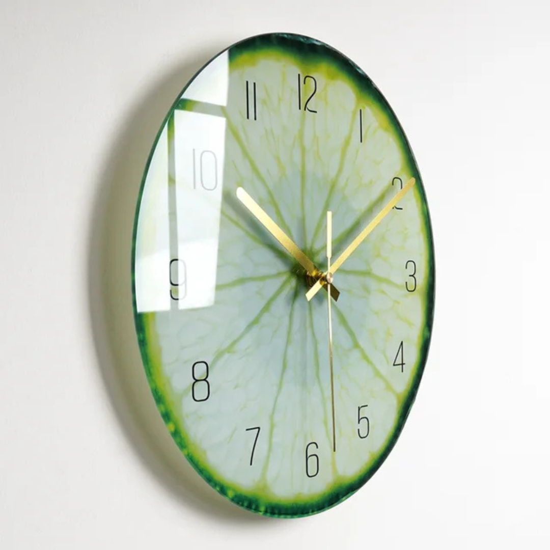 Elegant Large Glass Wall Clock with Contemporary Design