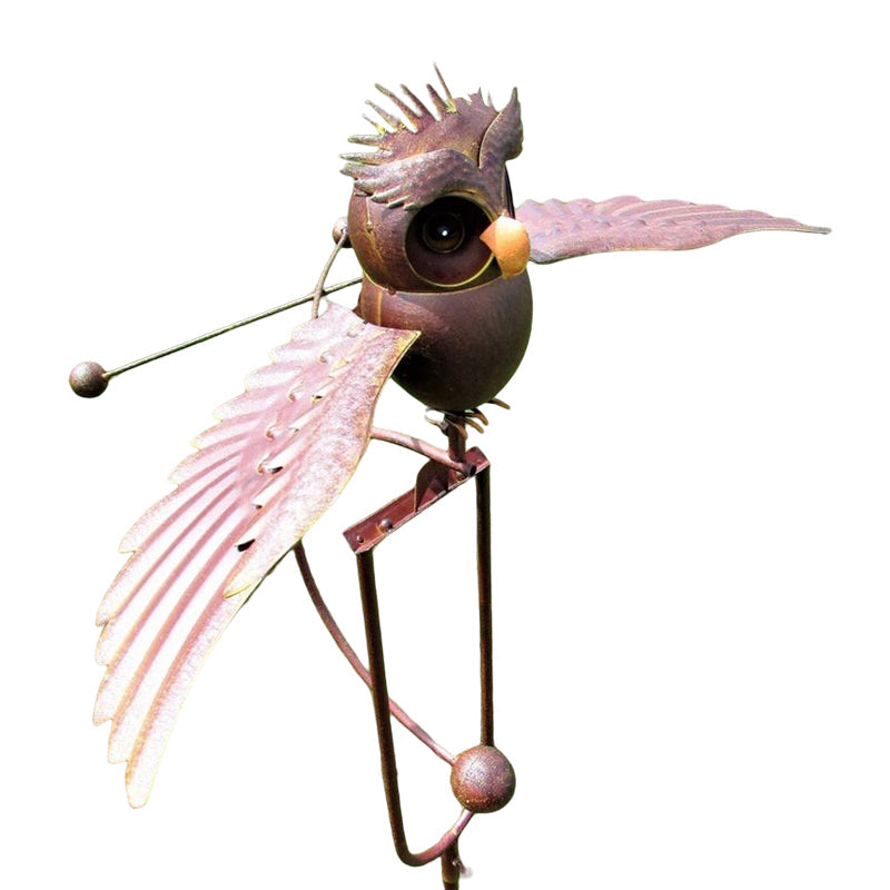 Garden Sculpture-Bird Windmill for Patio Decor