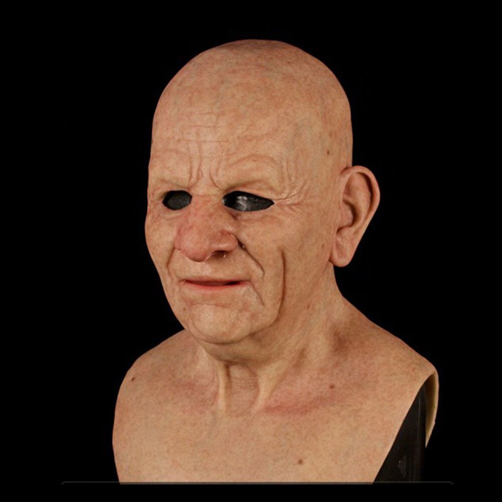 Old Man Latex Mask – Realistic Halloween Costume for Adults
