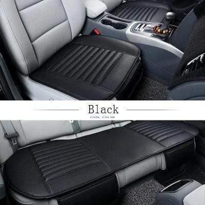 Leather Bamboo Charcoal Car Seat Cushion - Odor Absorbing, All-Season Use