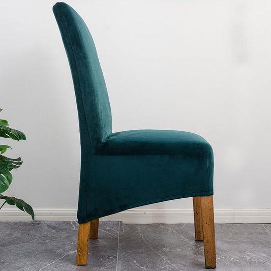 Stretch Velvet Dining Chair Slipcovers XL Size | Set of 4 Non-Slip & Soft
