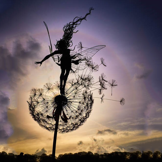 Enchanting Garden Ornament - Whimsical Dancing Spirits