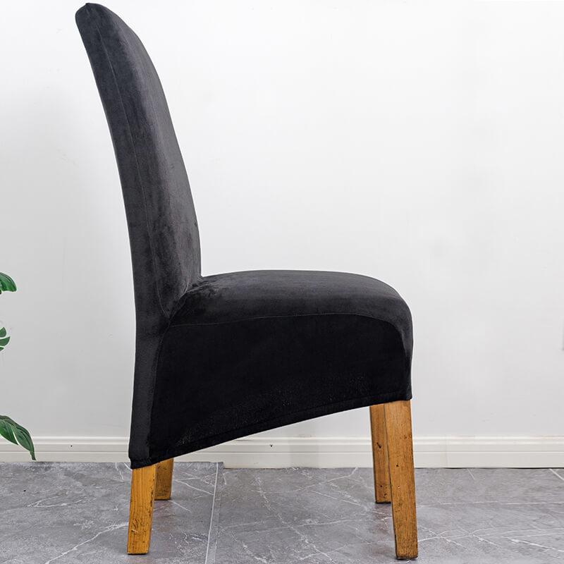 Stretch Velvet Dining Chair Slipcovers XL Size | Set of 4 Non-Slip & Soft