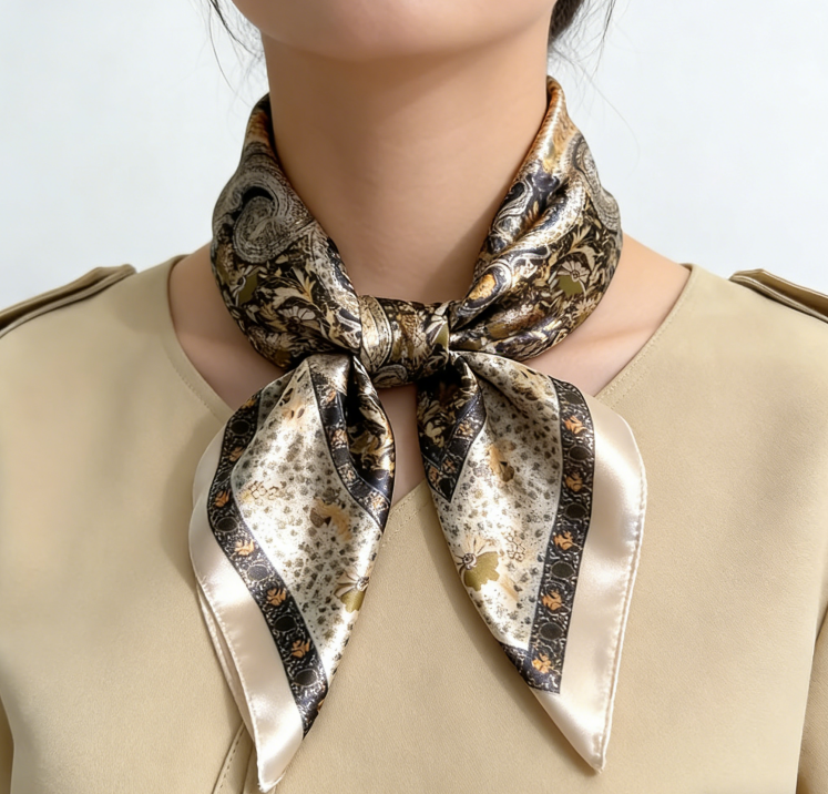 Retro Korean Style Faux Silk Fashion Scarf