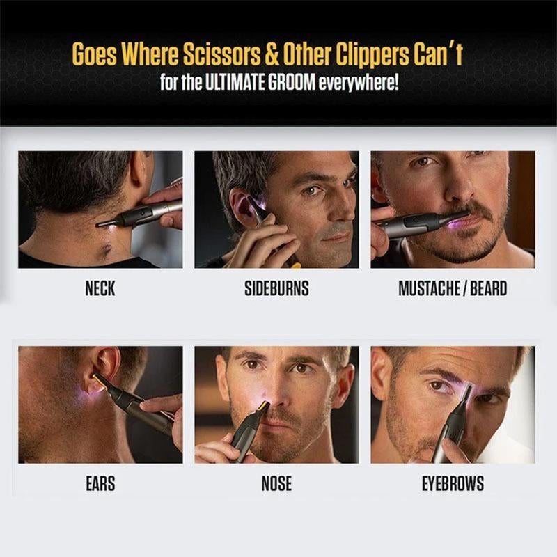 Ultra-Thin Grooming Trimmer for Beard, Nose & Eyebrow Precision