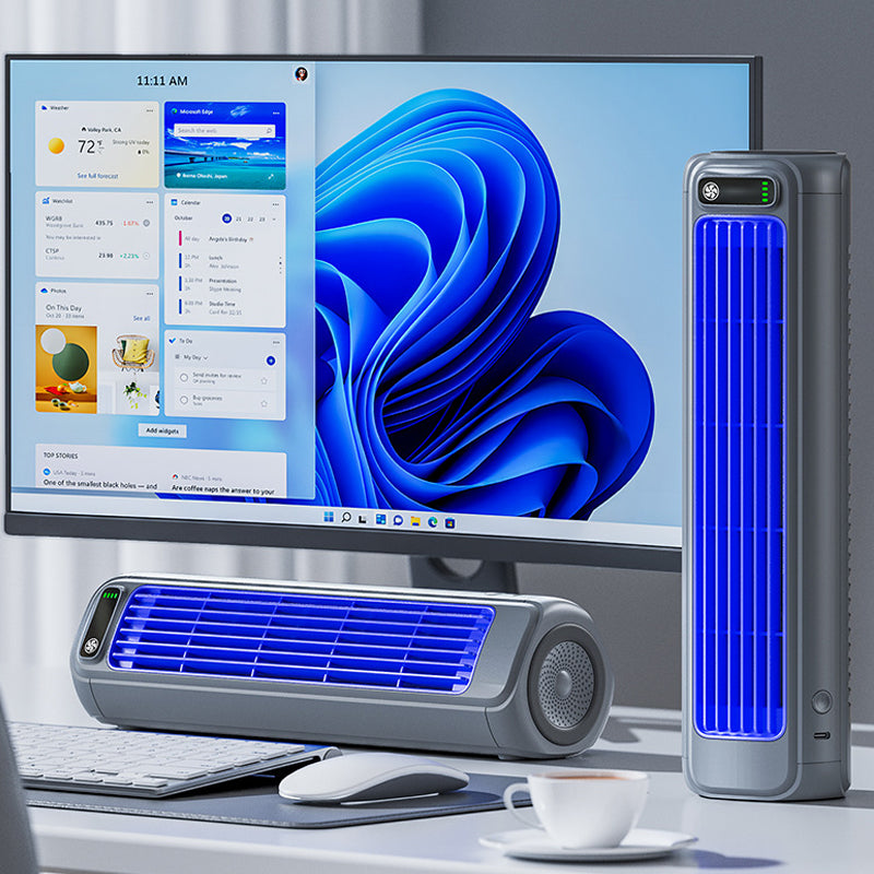 Portable AirWave Rechargeable AC with 12-Hour Battery Life