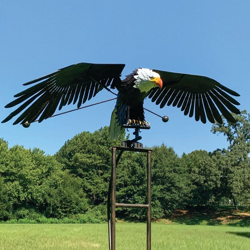 Outdoor Bird-Themed Windmill Sculpture for Gardens