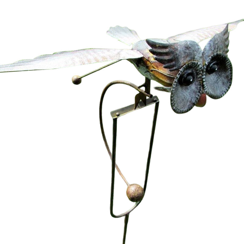 Outdoor Bird-Themed Windmill Sculpture for Gardens