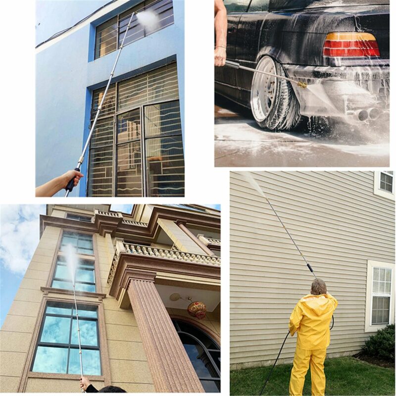 Telescoping Pressure Washer Wand Kit | 4000 PSI, 7 Tips for Roofs & Gutters