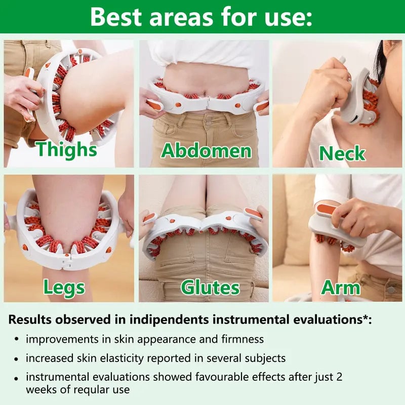 Sakerplus Cellulite Massager Roller with 360° Deep-Tissue Rollers