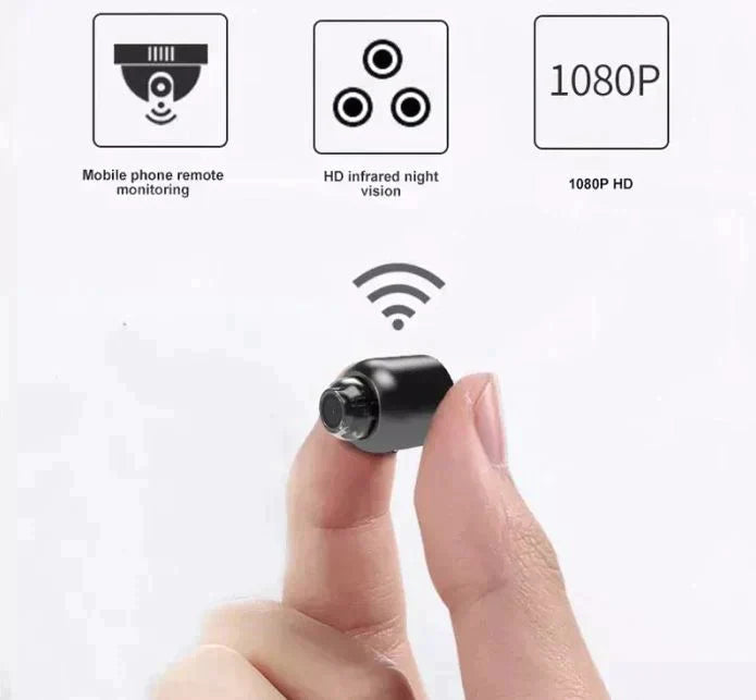 Compact Night Vision WiFi Security Camera for Home Surveillance