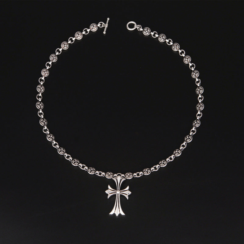 Gothic Cross Necklace Pendant for Y2K Fashion Enthusiasts