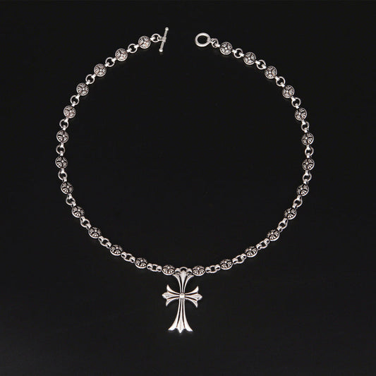 Gothic Cross Necklace Pendant for Y2K Fashion Enthusiasts