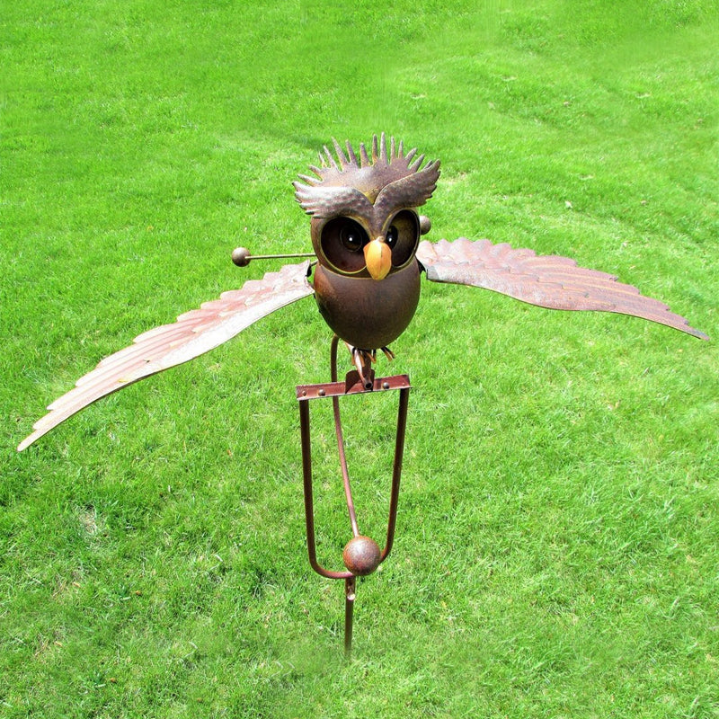 Garden Sculpture-Bird Windmill for Patio Decor
