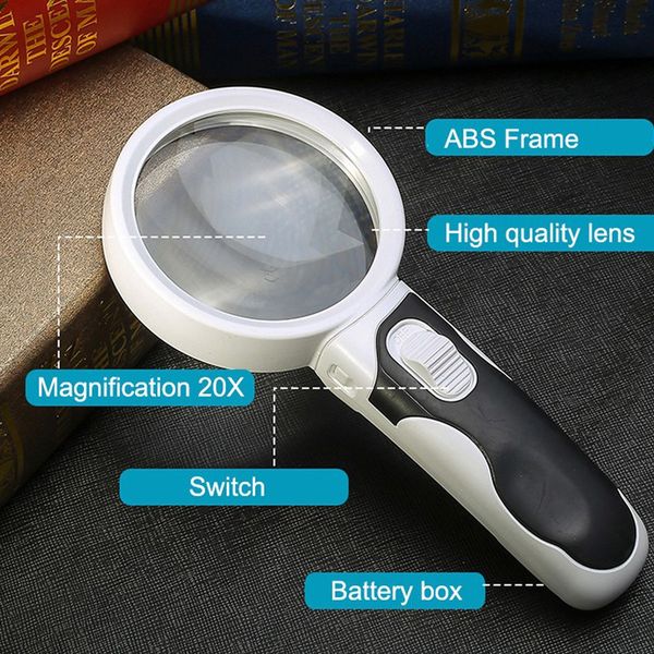 20X Optical Magnifier with LED Illumination
