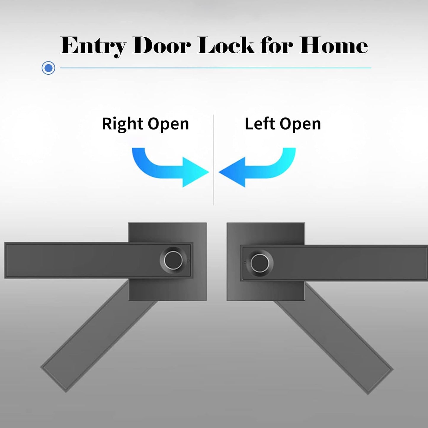 Smart Fingerprint Door Lock with Key Access & 30 User Capacity