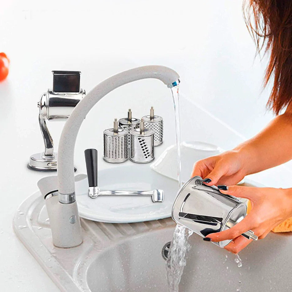 Versatile Kitchen Rotary Grater & Slicer for Effortless Food Prep