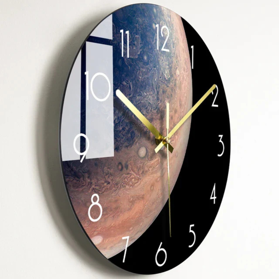 Elegant Large Glass Wall Clock with Contemporary Design