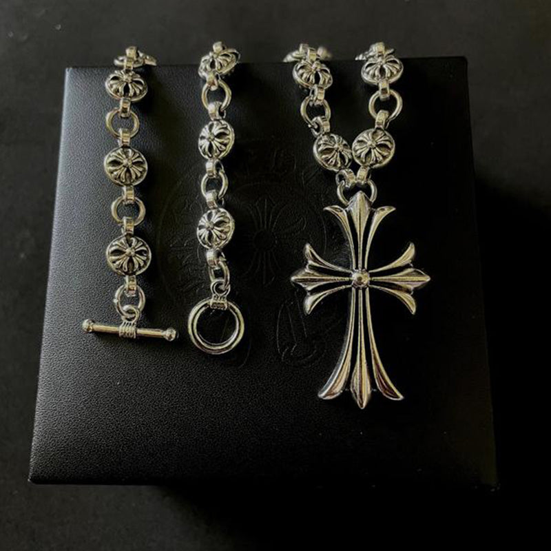 Gothic Cross Necklace Pendant for Y2K Fashion Enthusiasts