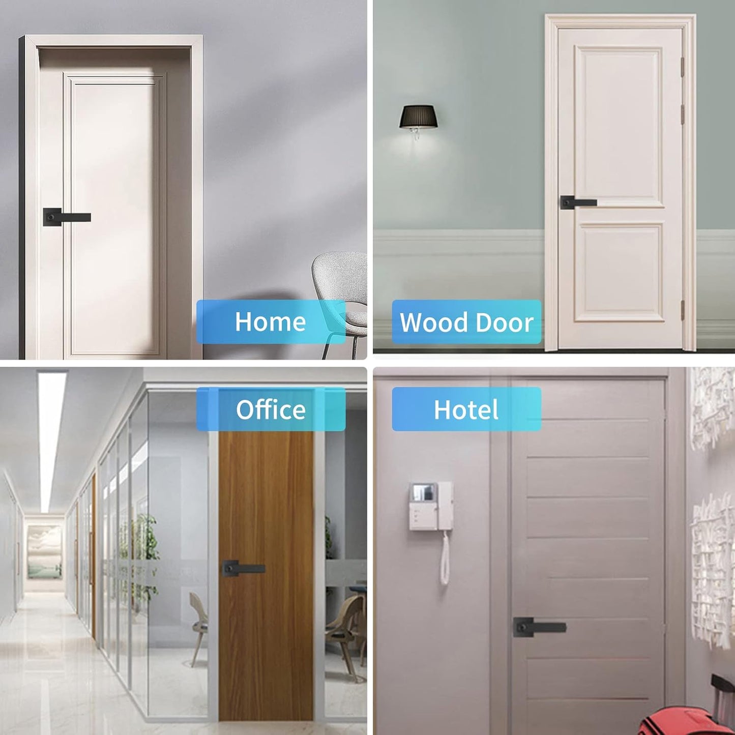 Smart Fingerprint Door Lock with Key Access & 30 User Capacity