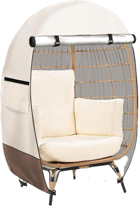 Waterproof Egg Chair Protector with Dual Zippers