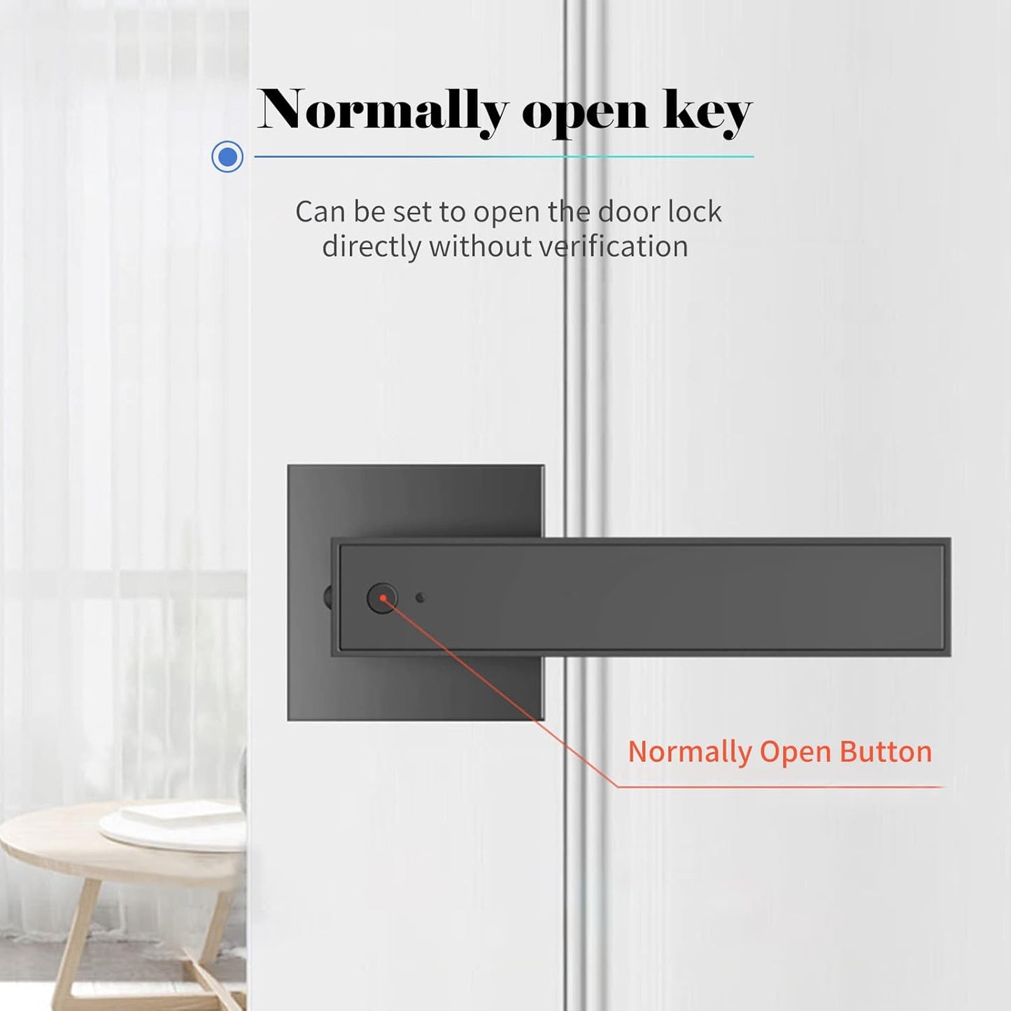 Smart Fingerprint Door Lock with Key Access & 30 User Capacity