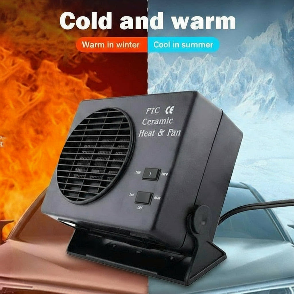 12V Portable Car Heater Fan | Ceramic Defroster 150W-300W with Thermostat