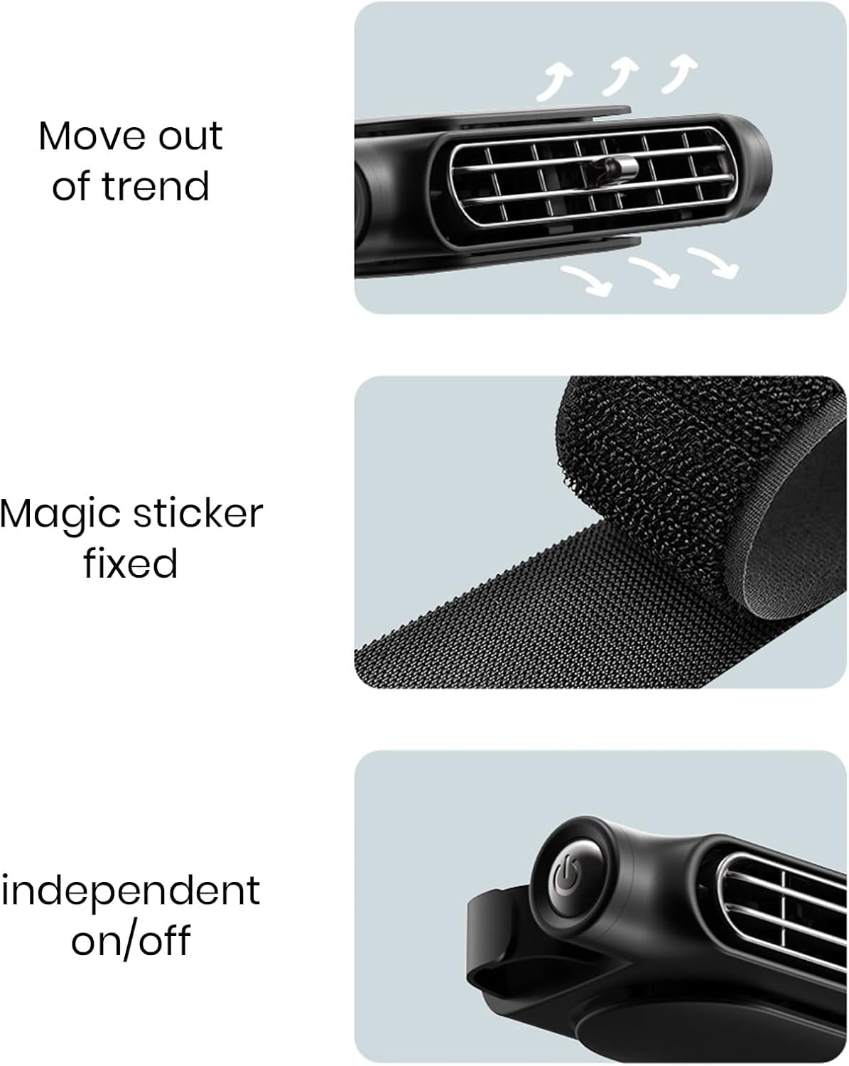 3-Speed USB Car Fan with Headrest Mount – Buy 1 Get 1 Free