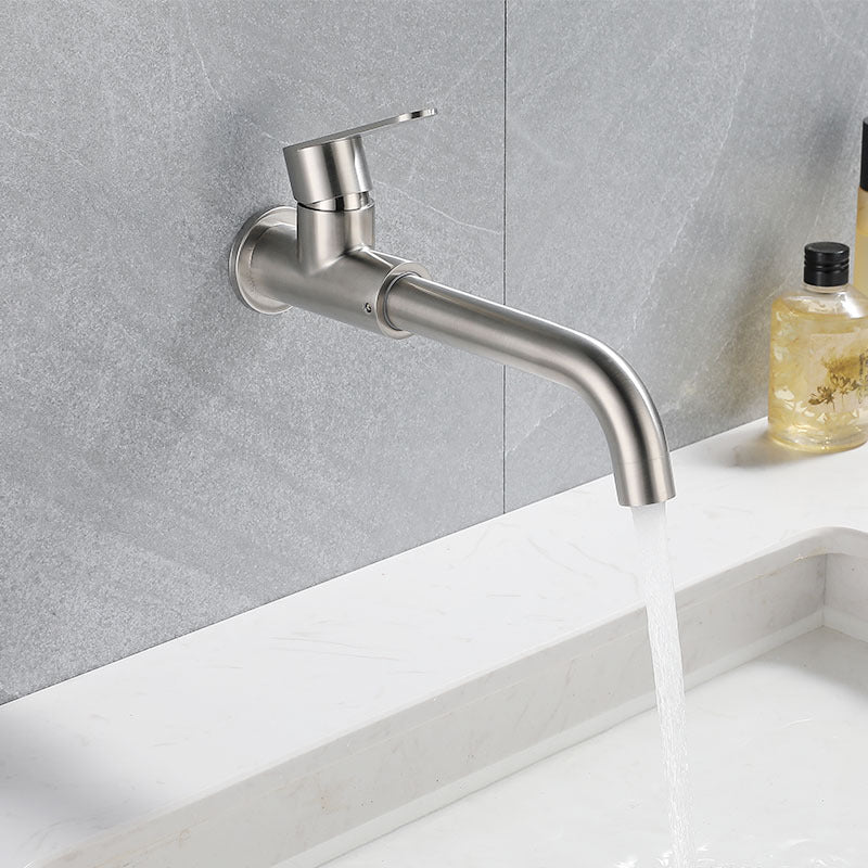 Contemporary Wall Mounted Single Lever Bathroom Faucet
