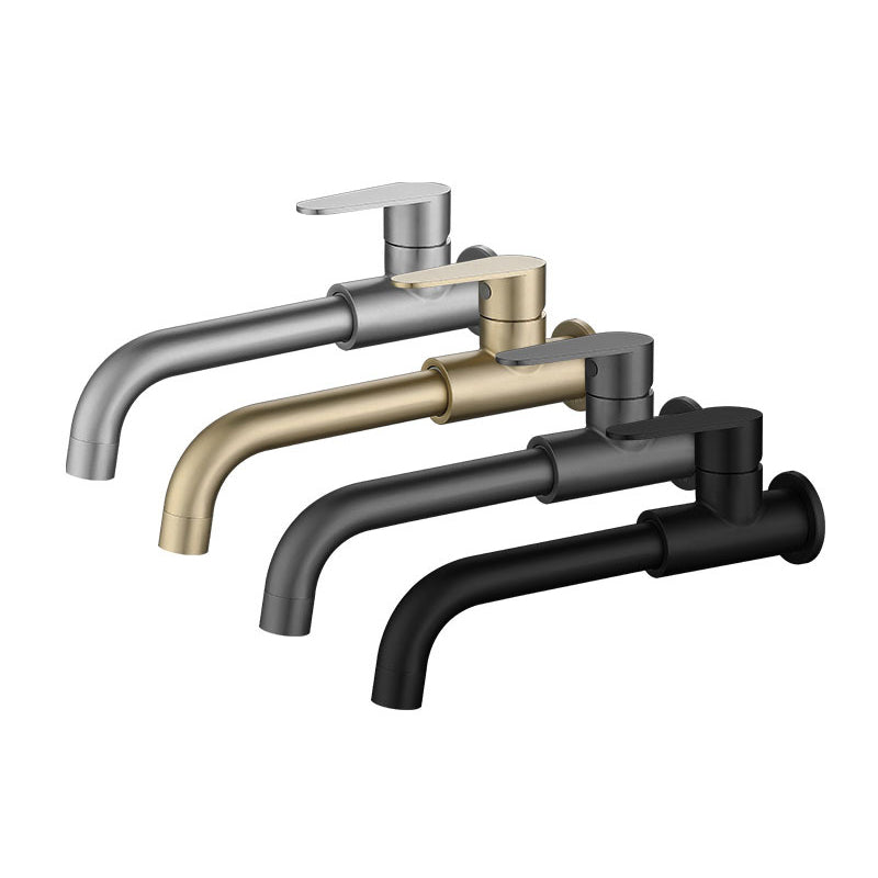 Contemporary Wall Mounted Single Lever Bathroom Faucet