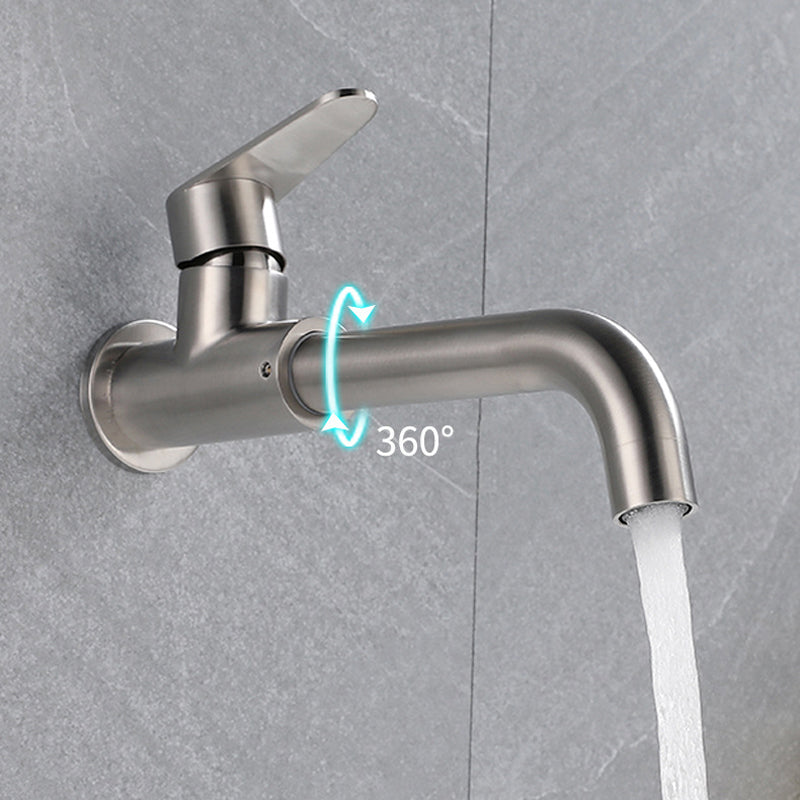 Contemporary Wall Mounted Single Lever Bathroom Faucet