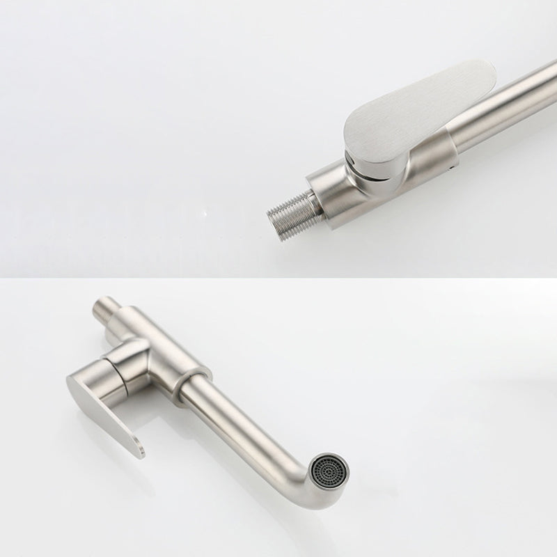 Contemporary Wall Mounted Single Lever Bathroom Faucet