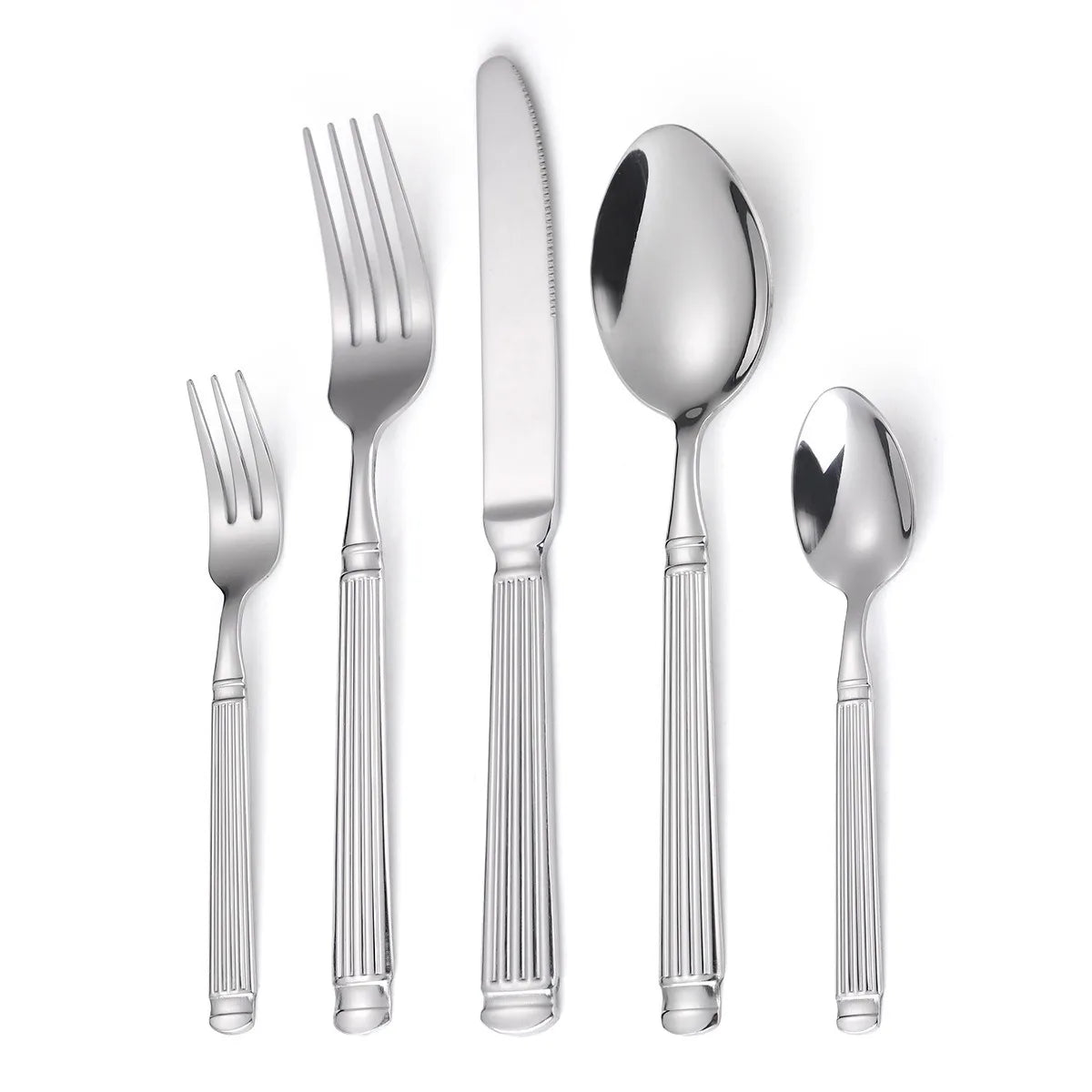 Gold Roman Column Design Cutlery Set - Premium Stainless Steel Flatware
