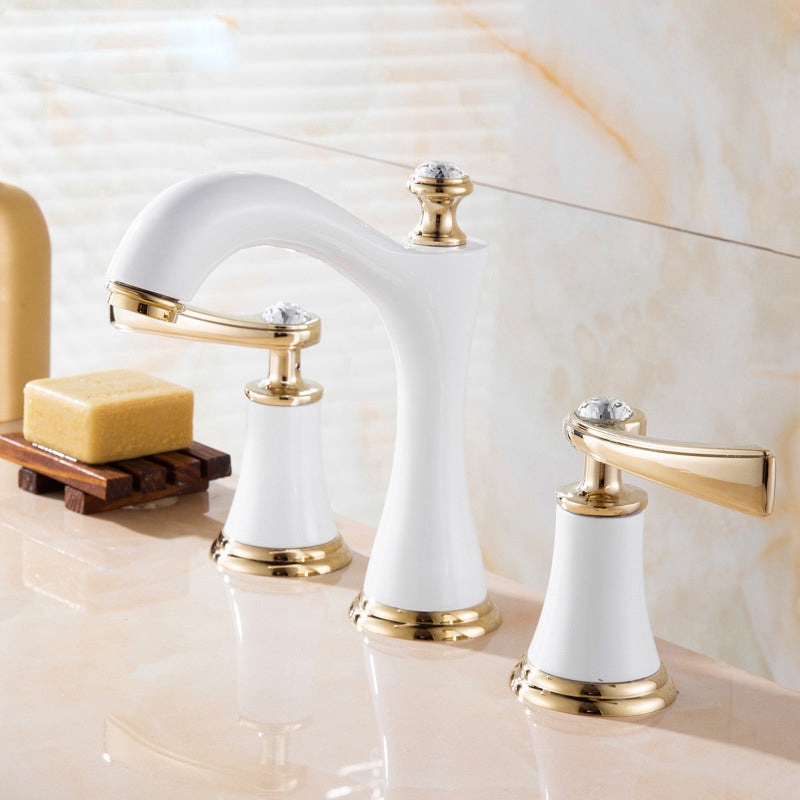 Contemporary Dual-Handle Brass Vessel Faucet for Home