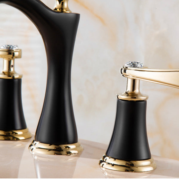 Contemporary Dual-Handle Brass Vessel Faucet for Home