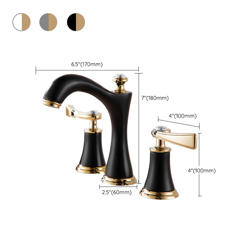 Contemporary Dual-Handle Brass Vessel Faucet for Home