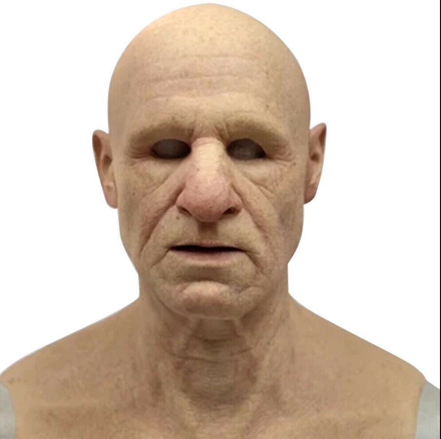Old Man Latex Mask – Realistic Halloween Costume for Adults