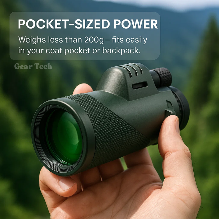 Compact HD Ultra-Zoom Monocular: Lightweight, Ideal for Hiking & Birdwatching