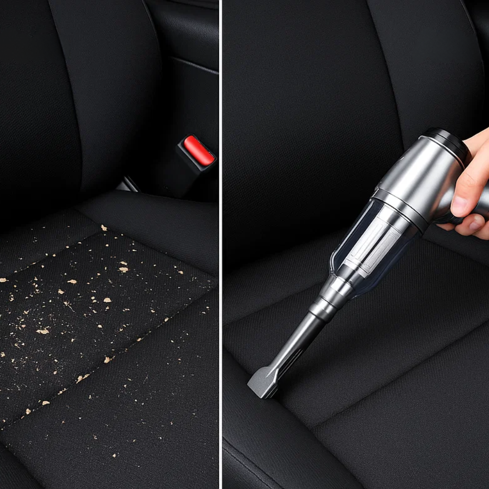 Compact Cordless Car Vacuum - High Suction Handheld Cleaner for Fast Auto Care