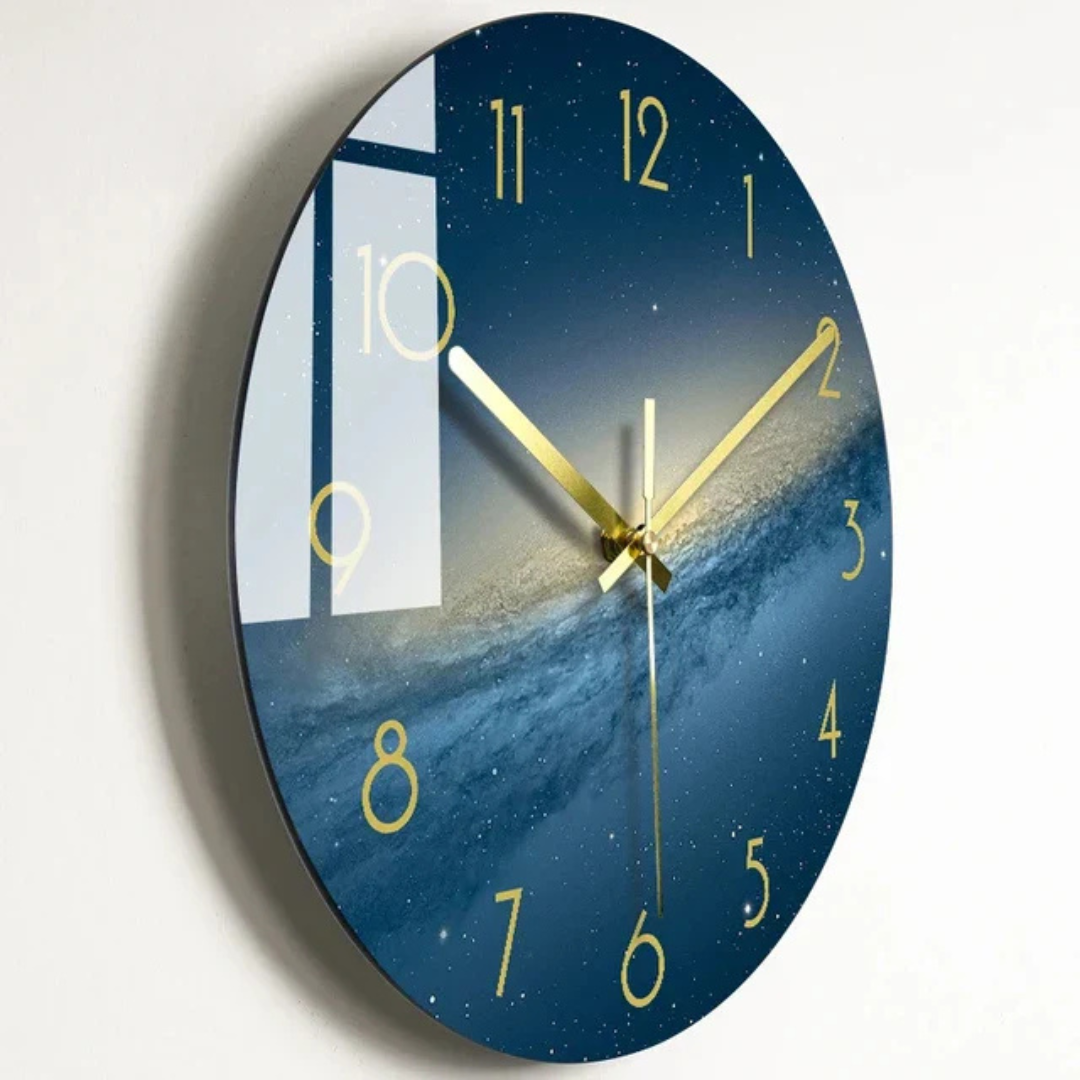 Elegant Large Glass Wall Clock with Contemporary Design