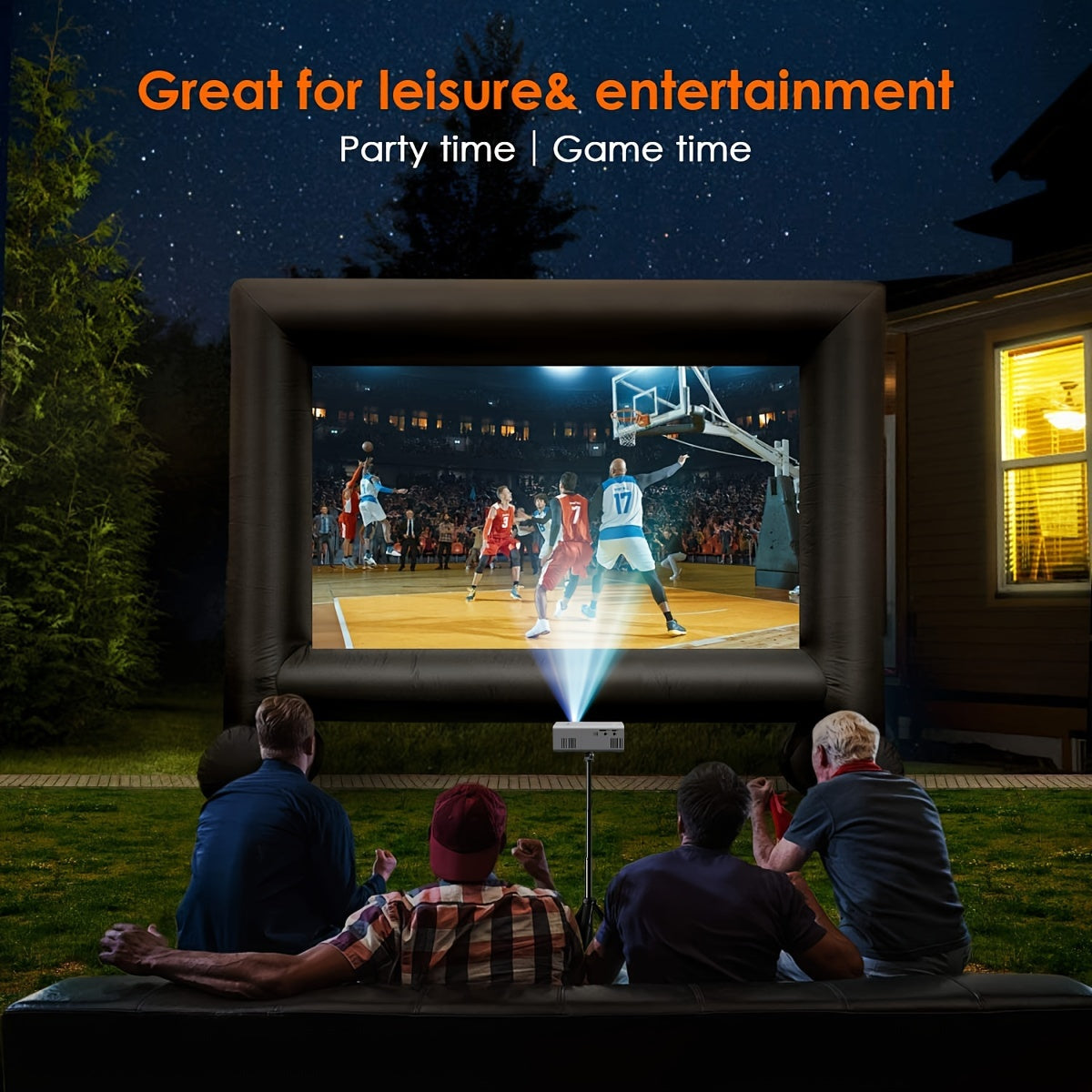 Ultra-Bright 3000 Lumen Mini Projector – Compact, HDTV & USB for Home & Outdoor Use