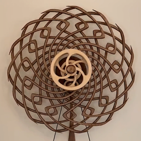 Handcrafted Kinetic Wooden Art Sculpture