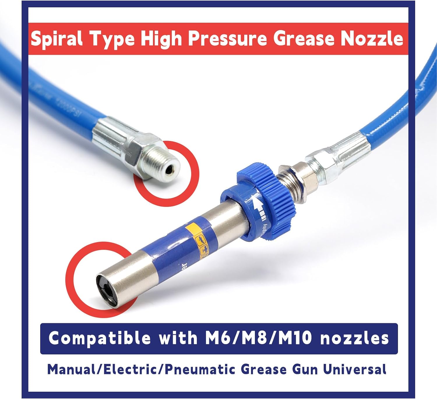 Universal High-Pressure Grease Coupler - Heavy-Duty Adapter for Fast Locking