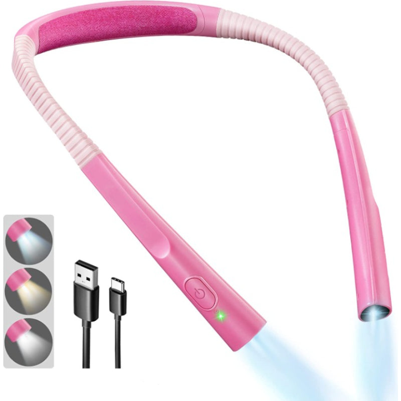 LED Neck Light for Reading in Bed, Adjustable Brightness & Colors, Flexible Arms