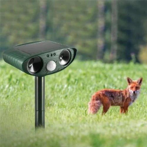 Ultrasonic Solar Animal Repeller with Infrared Sensor, Waterproof Deterrent